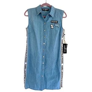 Karl Lagerfeld Paris- Cotton Denim Dress 👗 NWT